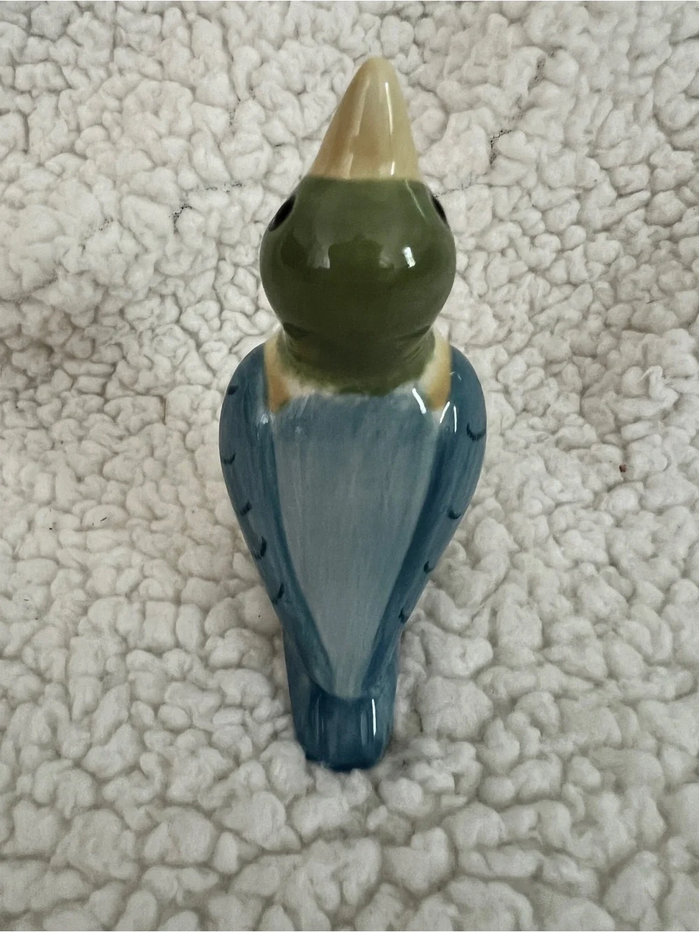 Pfaltzgraff Song Bird Pie Vent Figurine | Pistoulet Stoneware | Green Blue Red